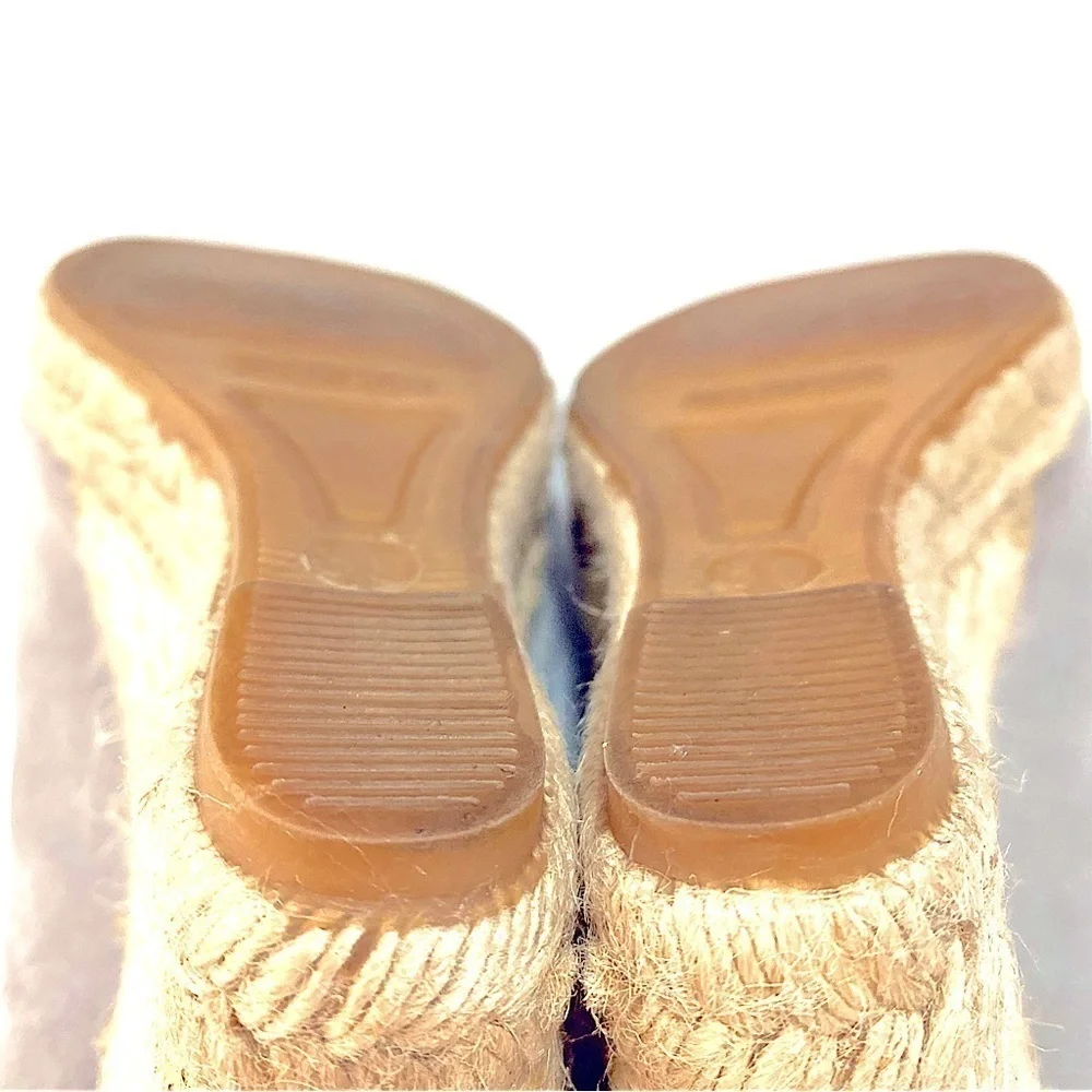 Anthropologie Maypol Suede Wedge Espadrille Slides 8.5 Heels